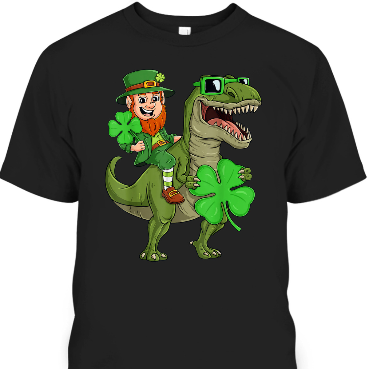 St Patrick's Day T-Shirt Leprechaun Riding T-Rex Funny Dino Boys St Patrick's Day T-Shirt Leprechaun Riding T-Rex Funny Dino Boys