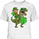 St Patrick's Day T-Shirt Leprechaun Riding T-Rex Funny Dino Boys St Patrick's Day T-Shirt Leprechaun Riding T-Rex Funny Dino Boys