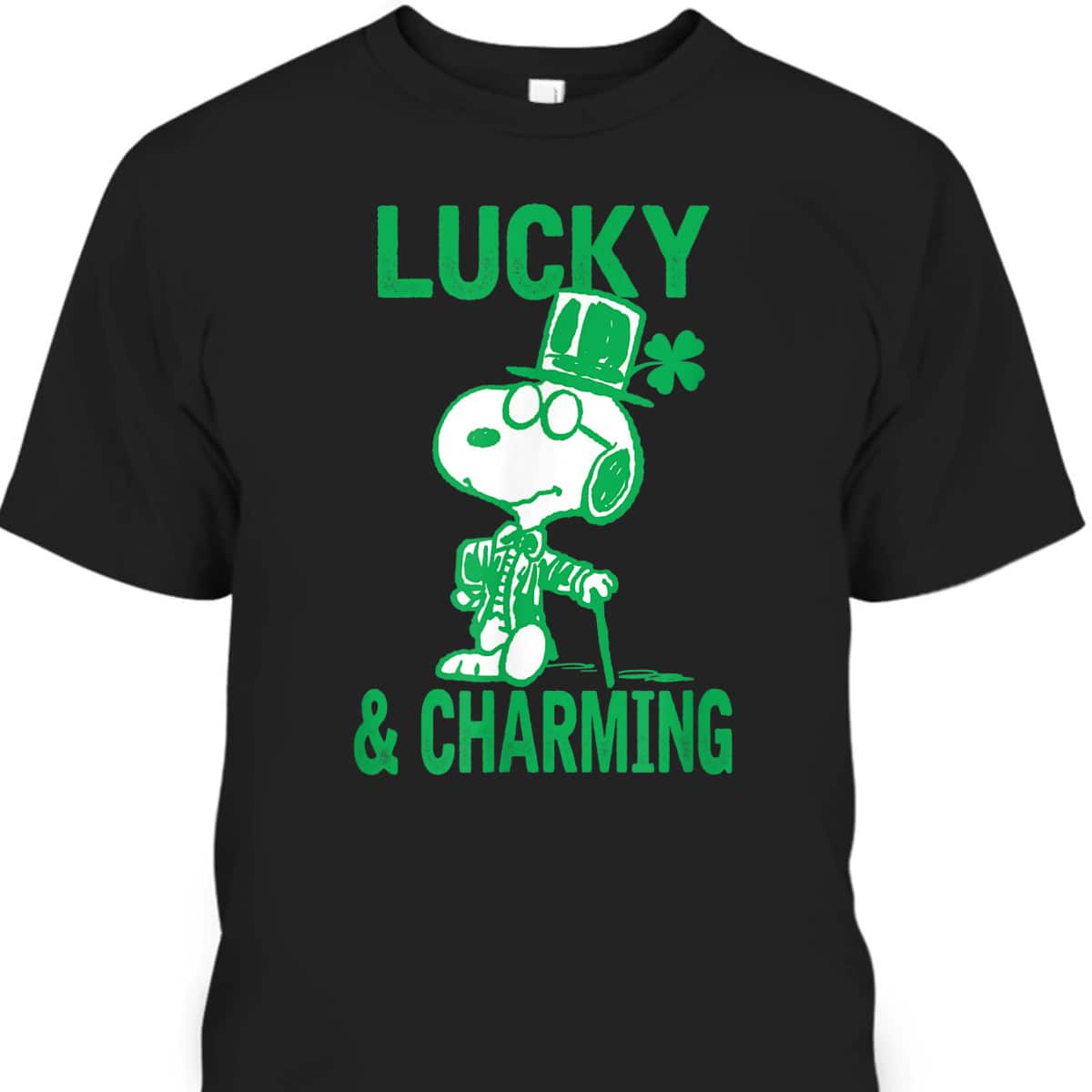 Peanuts Snoopy St Patrick's Day T-Shirt Lucky & Charming Peanuts Snoopy St Patrick's Day T-Shirt Lucky & Charming