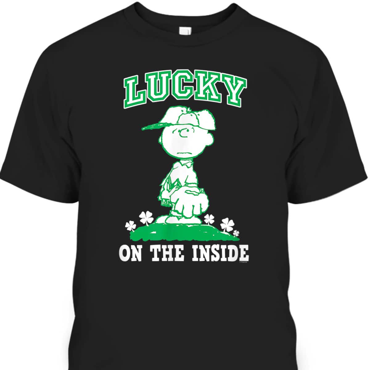Peanuts Charlie Brown St Patrick's Day T-Shirt Lucky On The Inside Peanuts Charlie Brown St Patrick's Day T-Shirt Lucky On The Inside