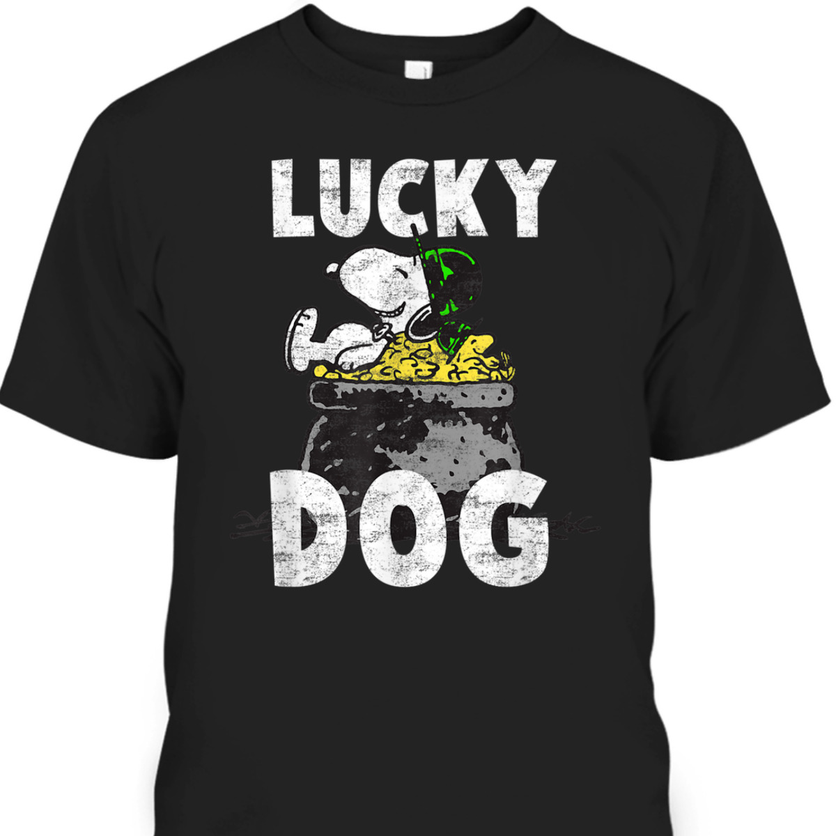 Peanuts Snoopy St Patrick's Day T-Shirt Lucky Dog Peanuts Snoopy St Patrick's Day T-Shirt Lucky Dog