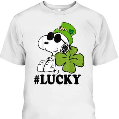 Peanuts Snoopy St Patrick's Day T-Shirt Lucky Clover Peanuts Snoopy St Patrick's Day T-Shirt Lucky Clover