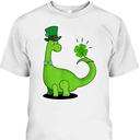 Funny Dinosaur Shamrock St Patrick's Day T-Shirt