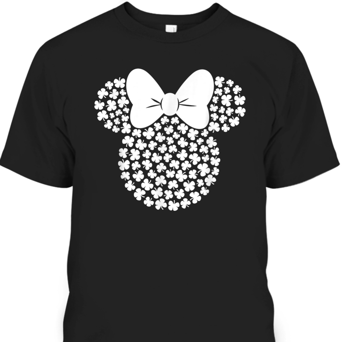 Disney Minnie Mouse Icon White Shamrocks St Patrick's Day T-Shirt Disney Minnie Mouse Icon White Shamrocks St Patrick's Day T-Shirt