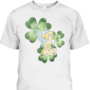 Disney Peter Pan Tinker Bell Clover St Patrick's Portrait T-Shirt Disney Peter Pan Tinker Bell Clover St Patrick's Portrait T-Shirt