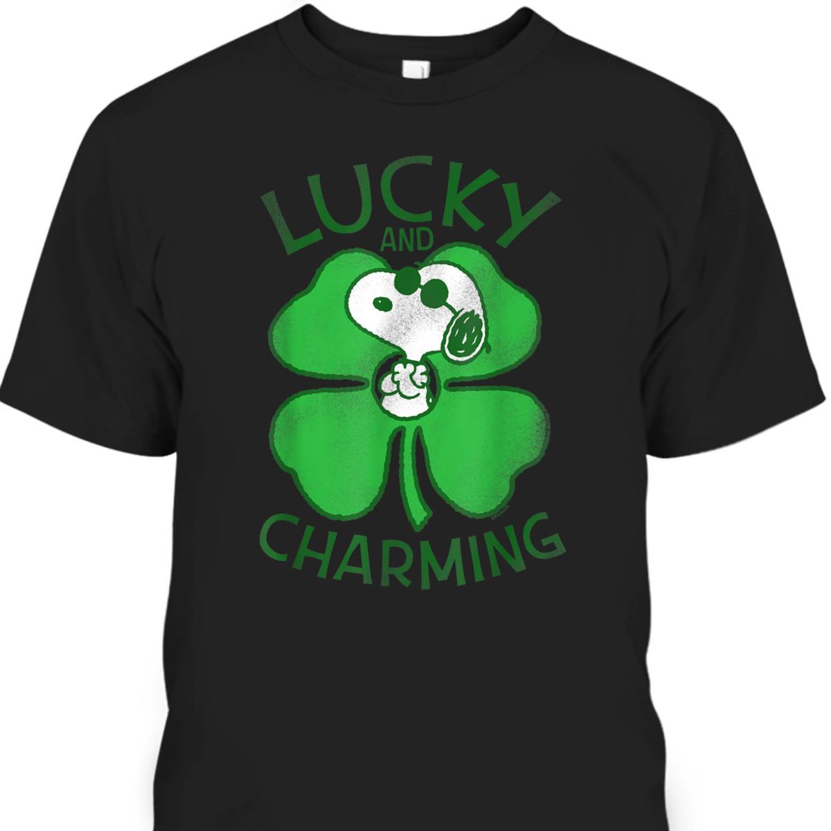 Peanuts Snoopy St Patrick's Day T-Shirt Lucky And Charming Peanuts Snoopy St Patrick's Day T-Shirt Lucky And Charming