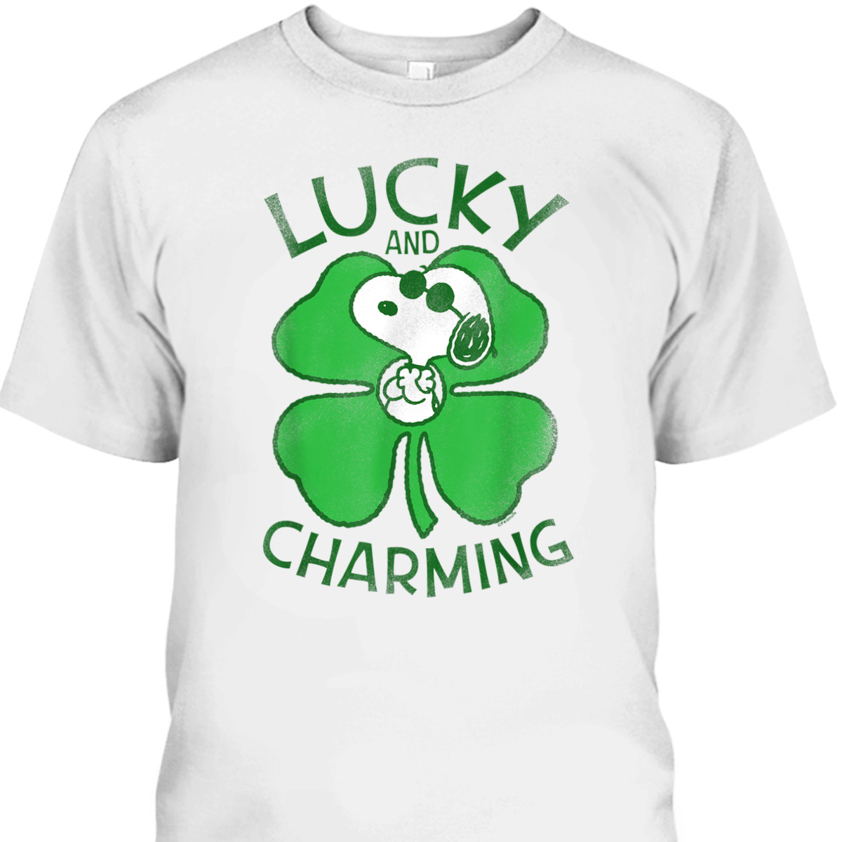 Peanuts Snoopy St Patrick's Day T-Shirt Lucky And Charming Peanuts Snoopy St Patrick's Day T-Shirt Lucky And Charming