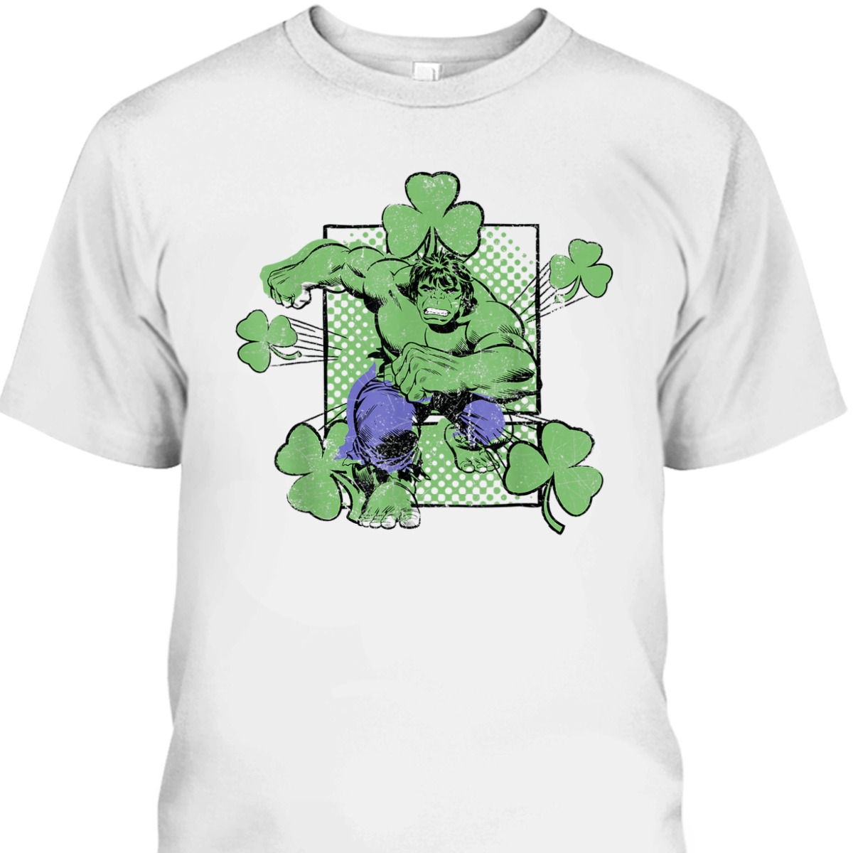 Marvel Incredible Hulk St Patrick's Day Shamrock T-Shirt Marvel Incredible Hulk St Patrick's Day Shamrock T-Shirt