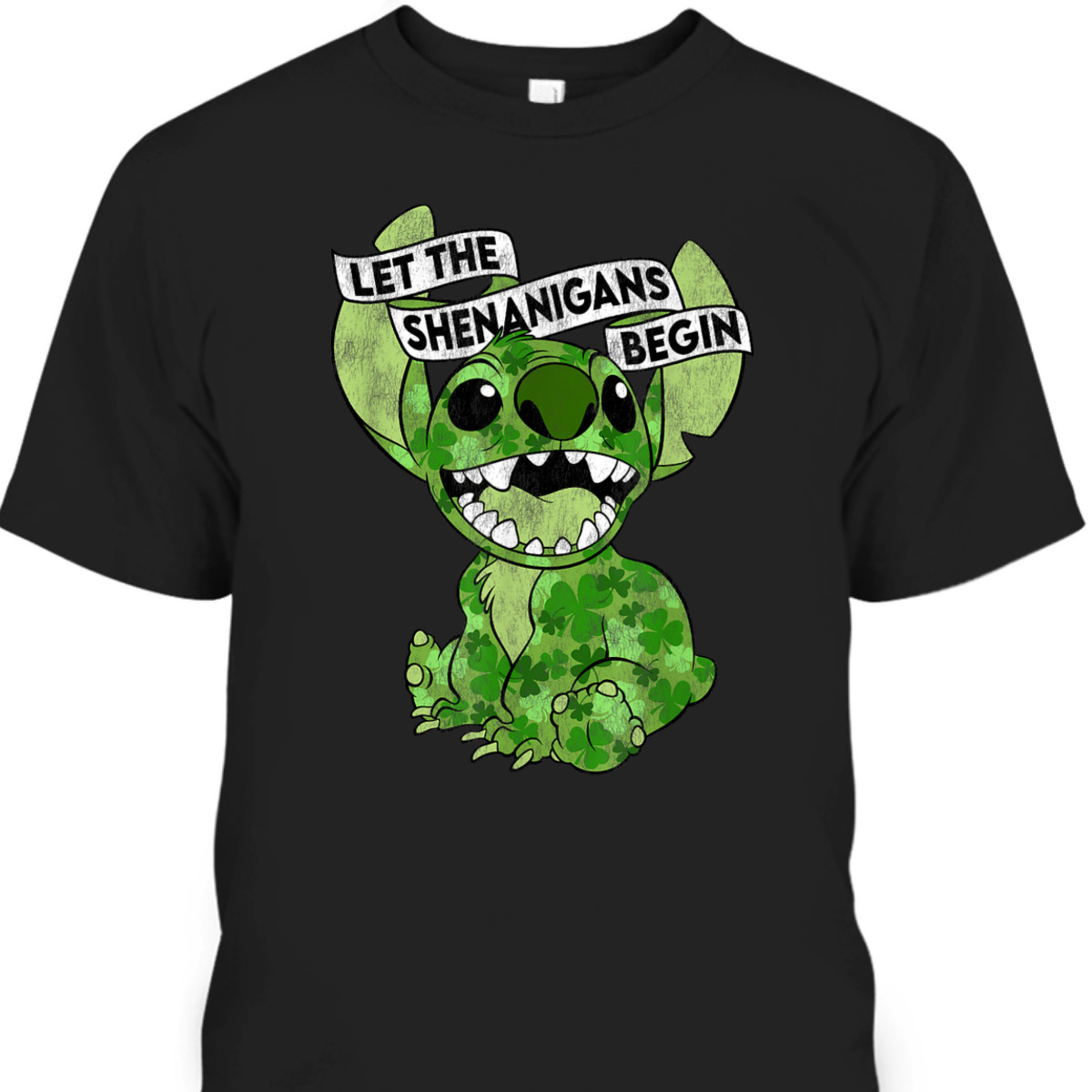 Lilo & Stitch Disney St Patrick's Day Let The Shenanigans Begin T-Shirt Lilo & Stitch Disney St Patrick's Day Let The Shenanigans Begin T-Shirt
