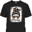 Mother's Day T-Shirt Mom Life Leopard Messy Bun