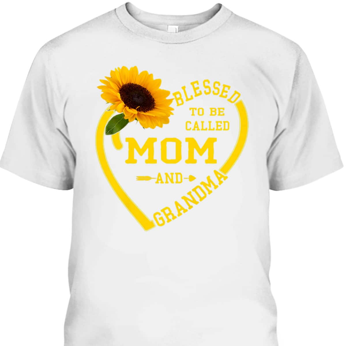 Mother's Day T-Shirt Blessed To Be Called Mom And Grandma Sunflower gift Mother's Day T-Shirt Blessed To Be Called Mom And Grandma Sunflower gift