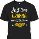 Mother's Day T-Shirt First Time Gramma Est 2022 Mother's Day T-Shirt First Time Gramma Est 2022