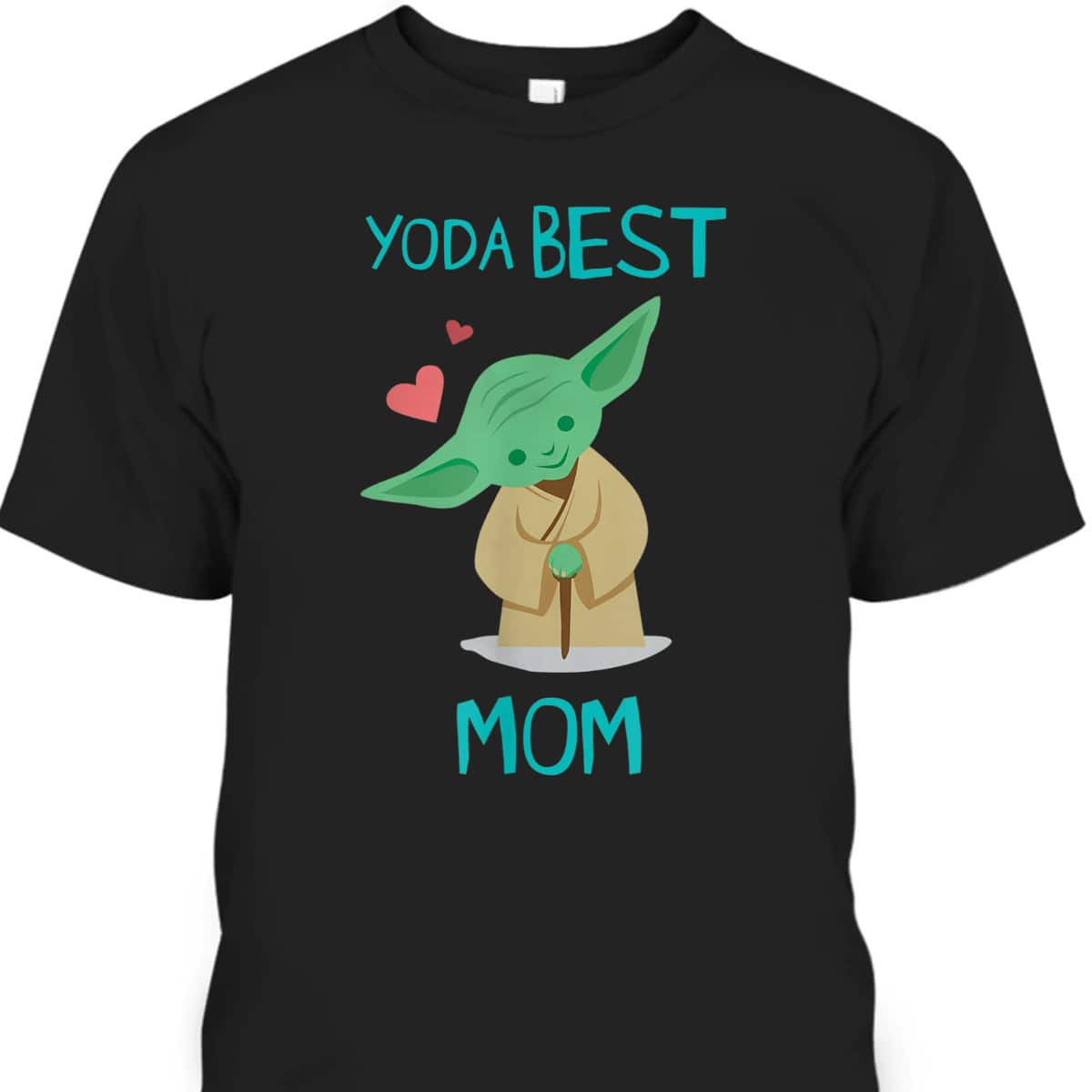 Star Wars Yoda Best Mom Hearts Mother's Day T-Shirt