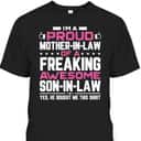 Mother's Day T-Shirt I'm A Proud Mother-In-Law Freaking Awesome Son-In-Law