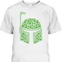 Star Wars Boba Fett Clover Helmet St Patrick's Graphic T-Shirt