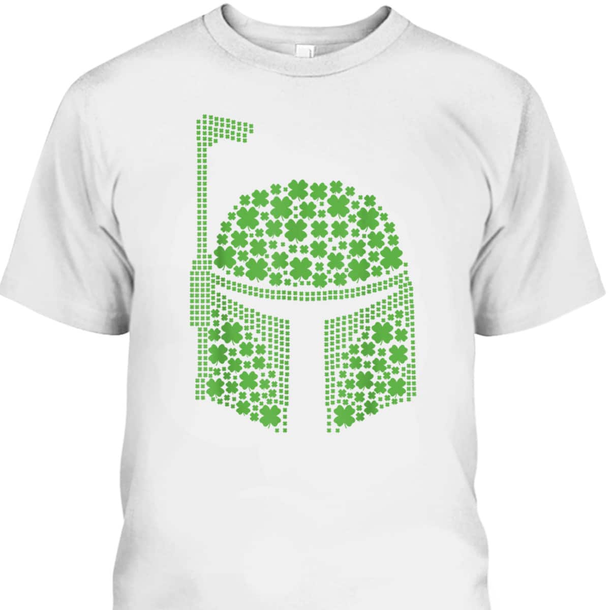 Star Wars Boba Fett Clover Helmet St Patrick's Graphic T-Shirt Star Wars Boba Fett Clover Helmet St Patrick's Graphic T-Shirt