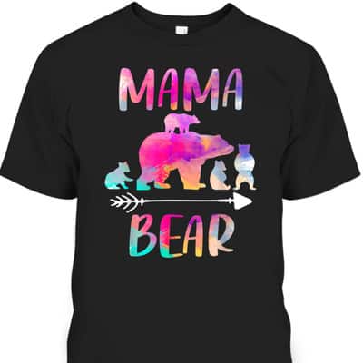 Mother's Day T-Shirt Funny Mama Bear Four Cubs