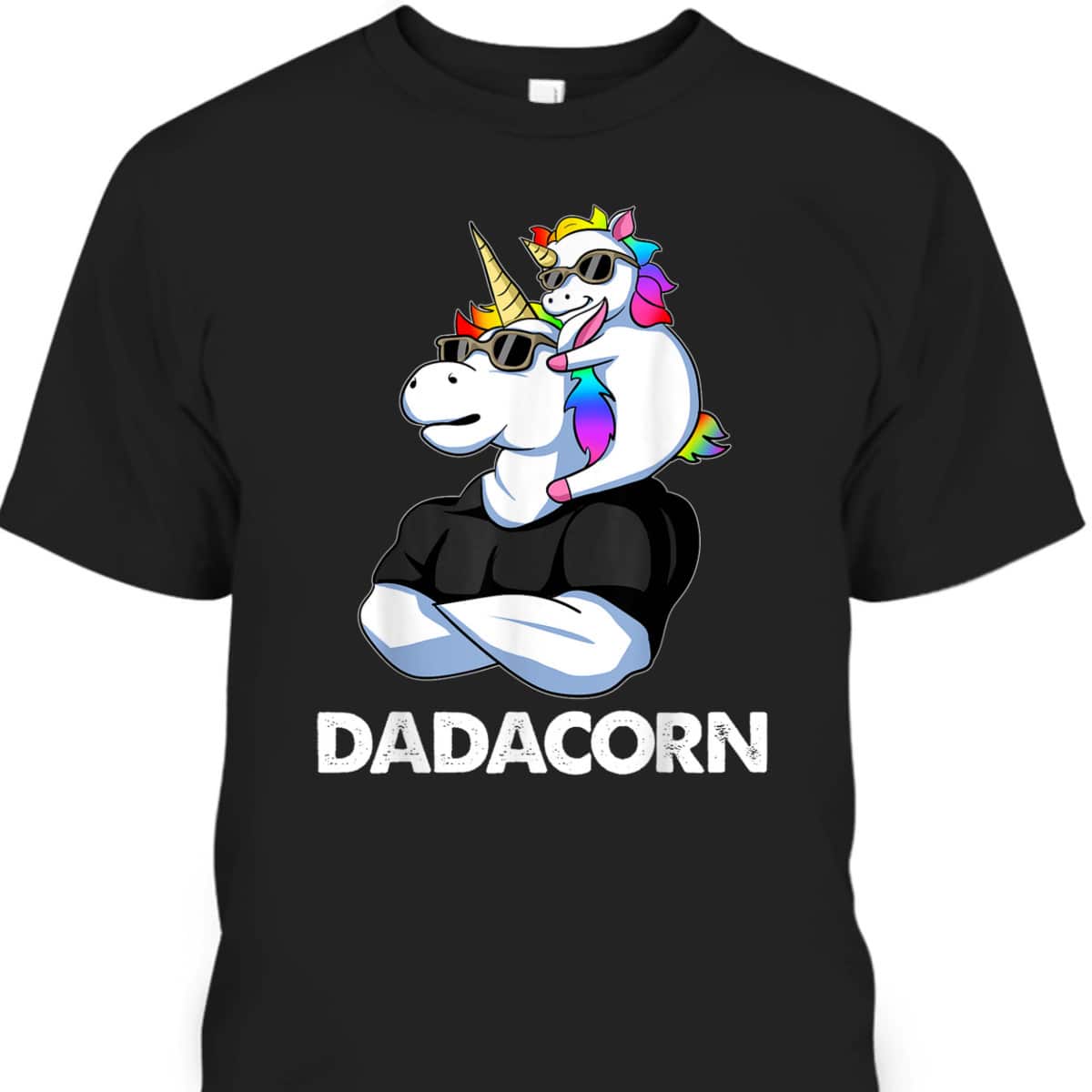Unicorn Dad And Baby Father's Day T-Shirt Dadacorn Gift For Dad From Daughter Unicorn Dad And Baby Father's Day T-Shirt Dadacorn Gift For Dad From Daughter