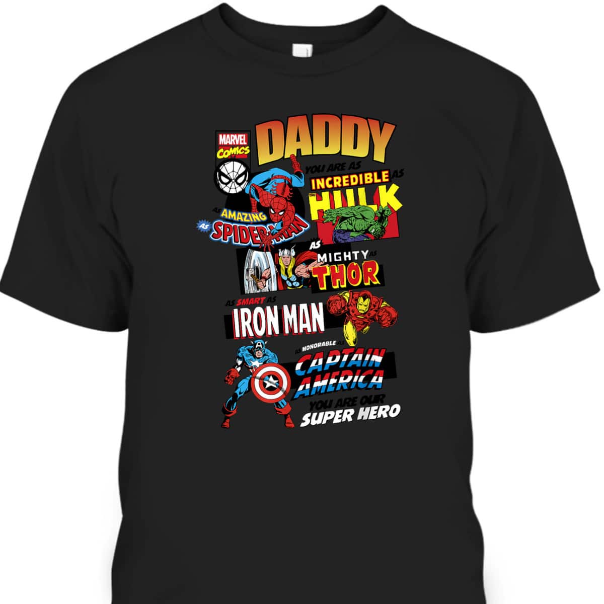 Father's Day T-Shirt Gift For Marvel Fans Father's Day T-Shirt Gift For Marvel Fans