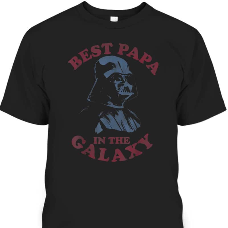 Retro Star Wars Darth Vader Best Papa In the Galaxy Father's Day T-Shirt