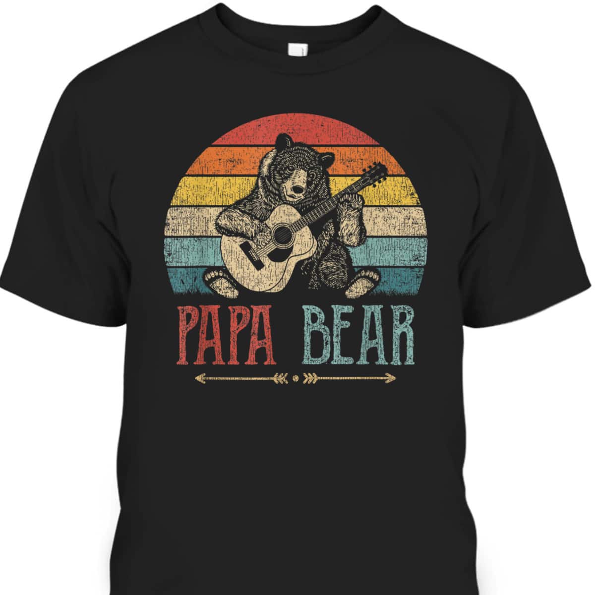 Vintage Father's Day T-Shirt Papa Bear Gift For Dad Who Has Everything
