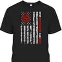 Best Firefighter Dad Ever American Flag Father's Day T-Shirt