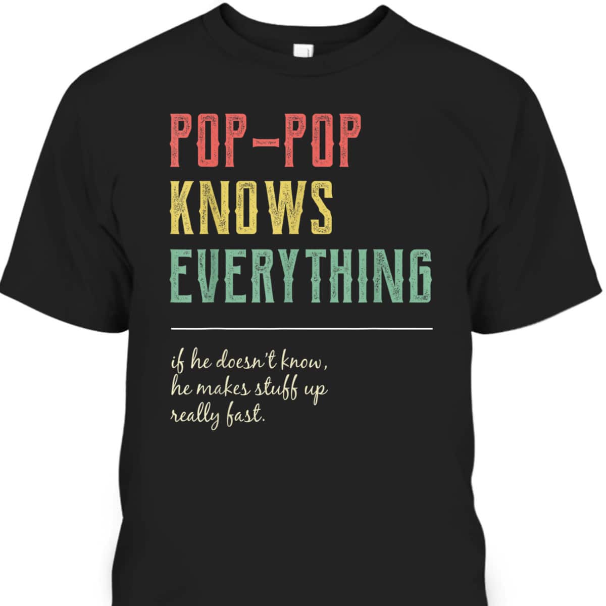 Father's Day T-Shirt Pop-Pop Knows Everything Gift For Grandpa Who Has Everything Father's Day T-Shirt Pop-Pop Knows Everything Gift For Grandpa Who Has Everything