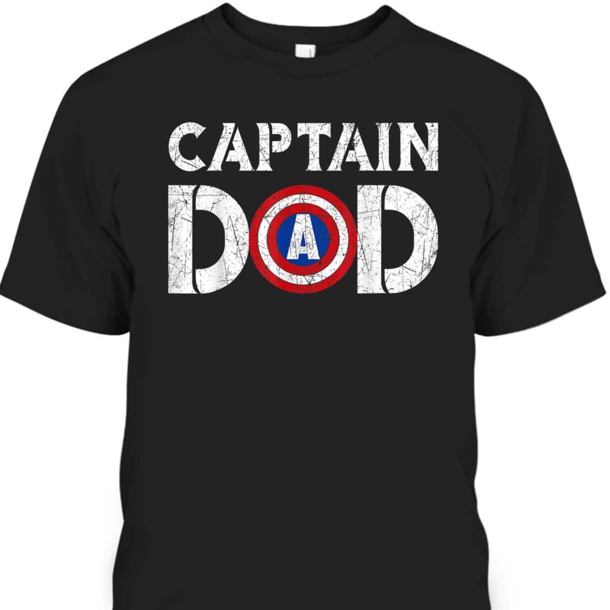 Vintage Captain American Flag Father's Day T-Shirt Vintage Captain American Flag Father's Day T-Shirt