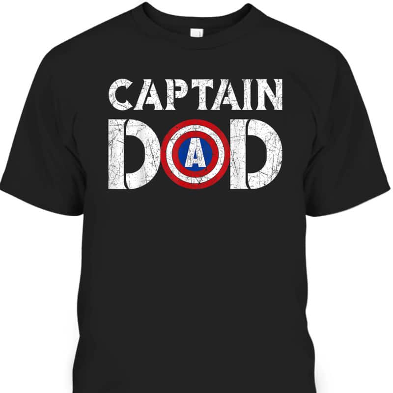 Vintage Captain American Flag Father's Day T-Shirt Vintage Captain American Flag Father's Day T-Shirt