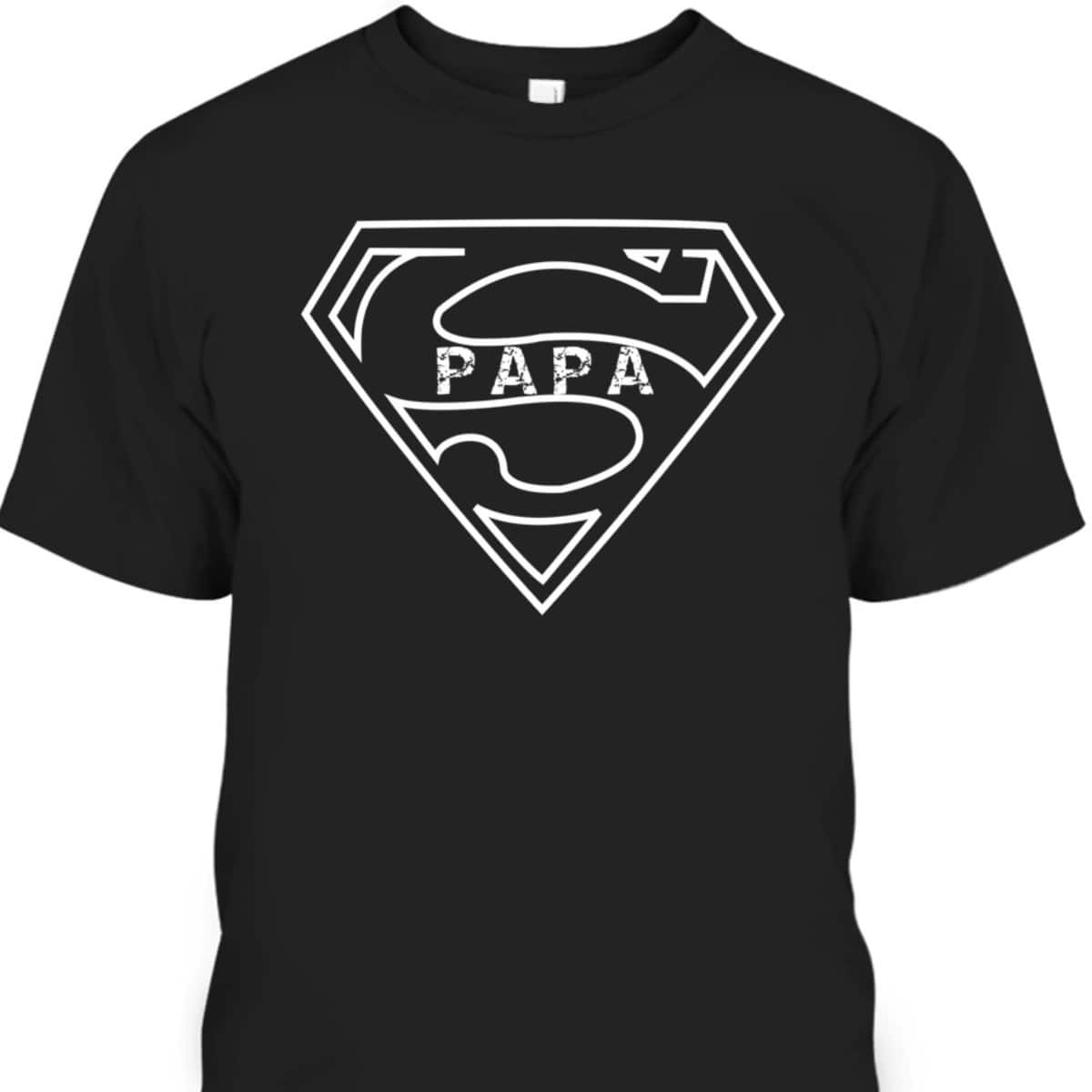 Super Papa Fun Father's Day T-Shirt Gift For Dad From Son Super Papa Fun Father's Day T-Shirt Gift For Dad From Son