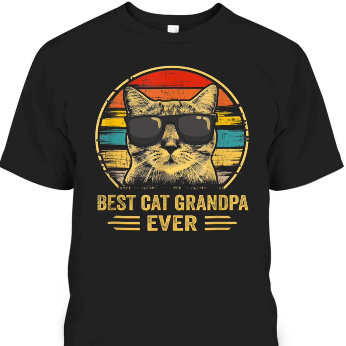 Vintage Best Cat Grandpa Ever Cat With Sunglasses Father's Day T-Shirt Vintage Best Cat Grandpa Ever Cat With Sunglasses Father's Day T-Shirt