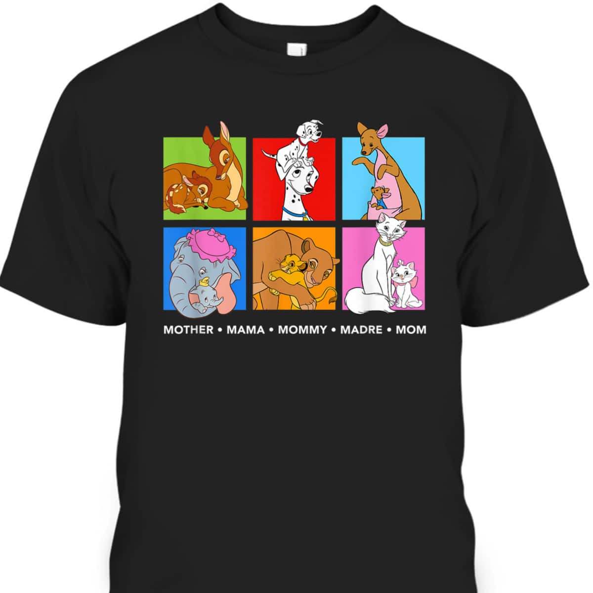 Disney Characters Colorful Mother's Day T-Shirt Funny Gift For Mom Disney Characters Colorful Mother's Day T-Shirt Funny Gift For Mom
