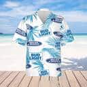 Bud Light Hawaiian Shirt Palm Leaves Pattern Beer Lovers Gift Bud Light Hawaiian Shirt Palm Leaves Pattern Beer Lovers Gift