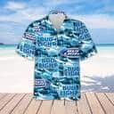 Bud Light Beer Hawaiian Shirt Beach Pattern Gift For Him And Her Bud Light Beer Hawaiian Shirt Beach Pattern Gift For Him And Her