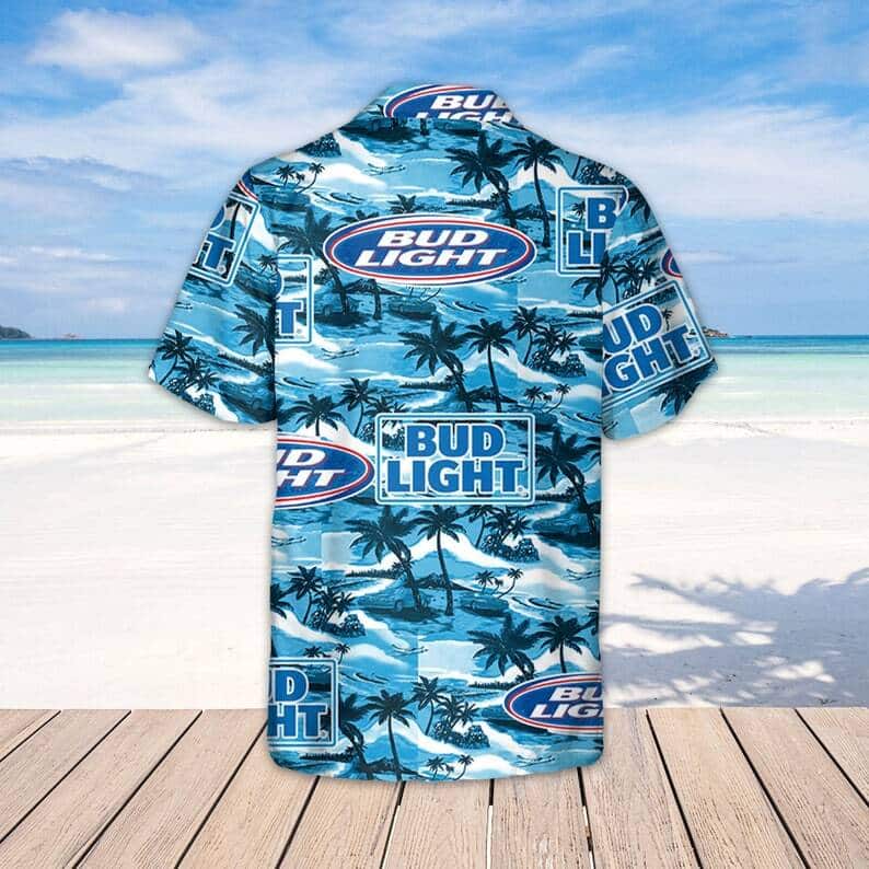 Bud Light Beer Hawaiian Shirt Beach Pattern Gift For Him And Her Bud Light Beer Hawaiian Shirt Beach Pattern Gift For Him And Her