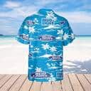 Bud Light Hawaiian Shirt Beach Pattern On Blue Theme Bud Light Hawaiian Shirt Beach Pattern On Blue Theme