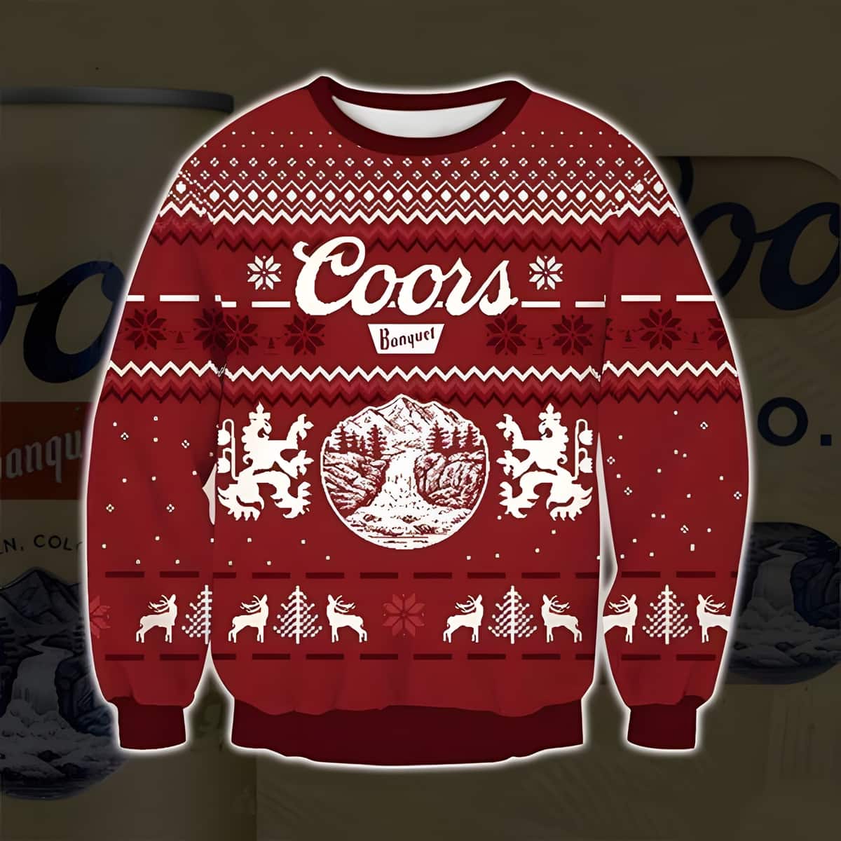 Coors Banquet Ugly Christmas Sweater Gift For Beer Drinkers