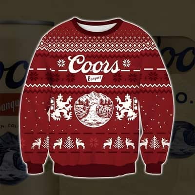 Coors Banquet Ugly Christmas Sweater Gift For Beer Drinkers Coors Banquet Ugly Christmas Sweater Gift For Beer Drinkers