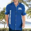 Blue Aloha Bud Light Hawaiian Shirt Beer Lovers Gift Blue Aloha Bud Light Hawaiian Shirt Beer Lovers Gift