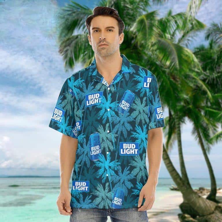 Bud Light Hawaiian Shirt Tropical Palm Tree Gift For Someone Going To Hawaii Bud Light Hawaiian Shirt Tropical Palm Tree Gift For Someone Going To Hawaii