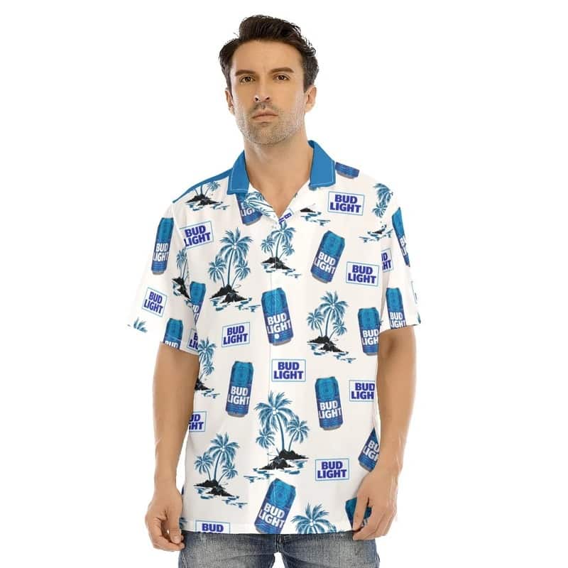 Bud Light Hawaiian Shirt Island Pattern Beer Lovers Gift Bud Light Hawaiian Shirt Island Pattern Beer Lovers Gift