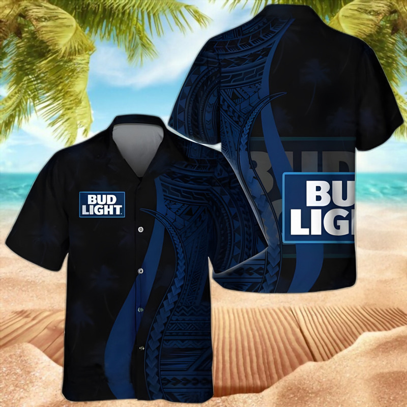 Bud Light Hawaiian Shirt Tribal Pattern Gift For Beer Lovers