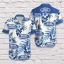 Bud Light Hawaiian Shirt Blue Tropical Flowers Bud Light Hawaiian Shirt Blue Tropical Flowers