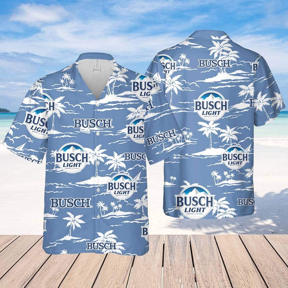 Busch Light Hawaiian Shirt Beach Pattern Beer Lovers Gift Busch Light Hawaiian Shirt Beach Pattern Beer Lovers Gift