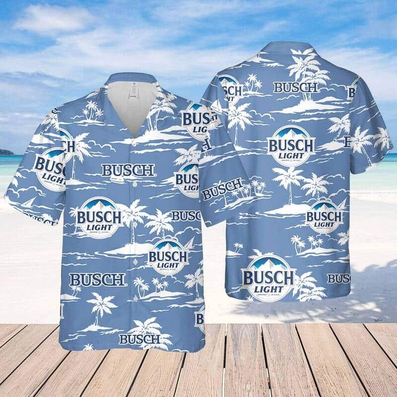 Busch Light Hawaiian Shirt Beach Pattern Beer Lovers Gift Busch Light Hawaiian Shirt Beach Pattern Beer Lovers Gift