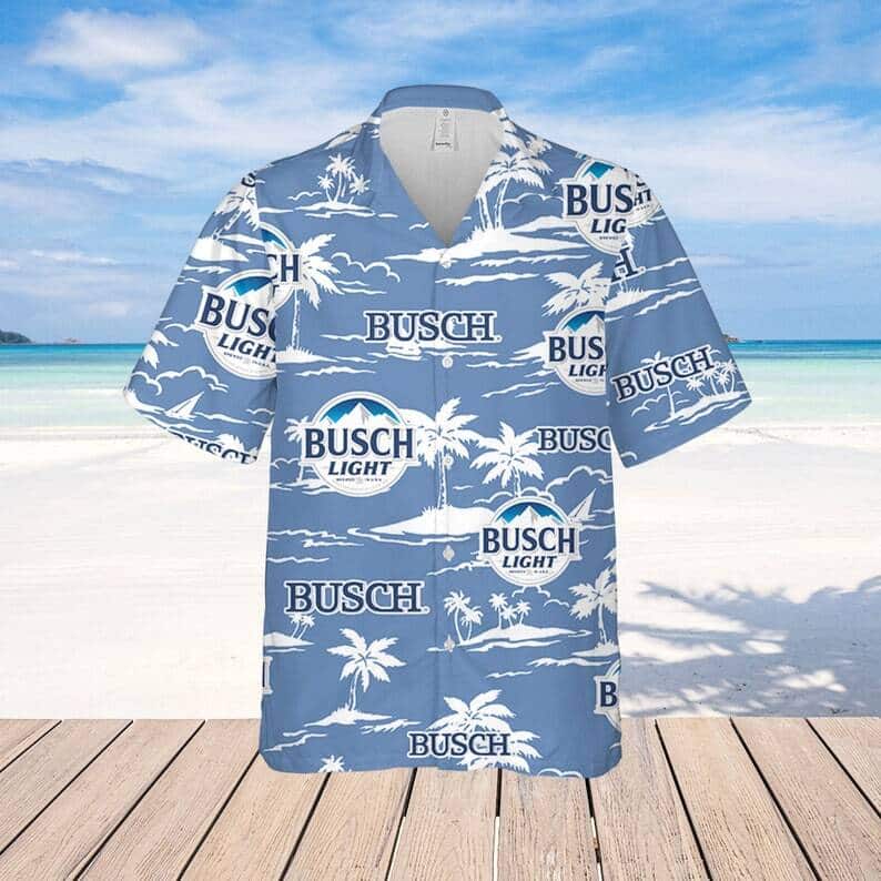 Busch Light Hawaiian Shirt Beach Pattern Beer Lovers Gift Busch Light Hawaiian Shirt Beach Pattern Beer Lovers Gift