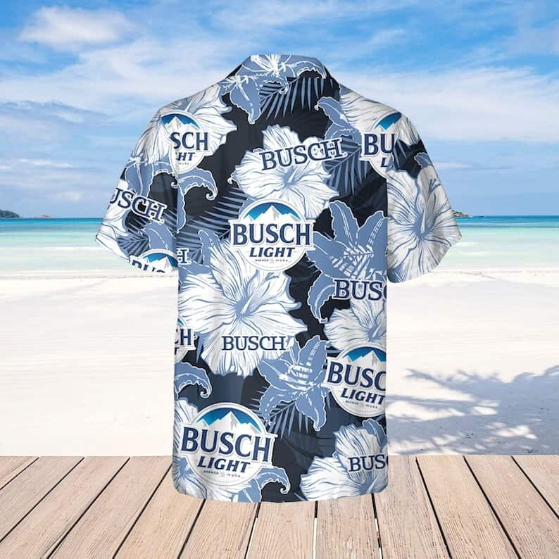 Busch Light Hawaiian Shirt Flower Pattern Beach Gift For Friend Busch Light Hawaiian Shirt Flower Pattern Beach Gift For Friend