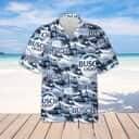 Busch Light Hawaiian Shirt Sea Island Pattern Gift For Beach Lovers