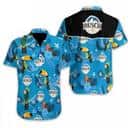Busch Light Hawaiian Shirt Bird And Tropical Flower Pattern Busch Light Hawaiian Shirt Bird And Tropical Flower Pattern