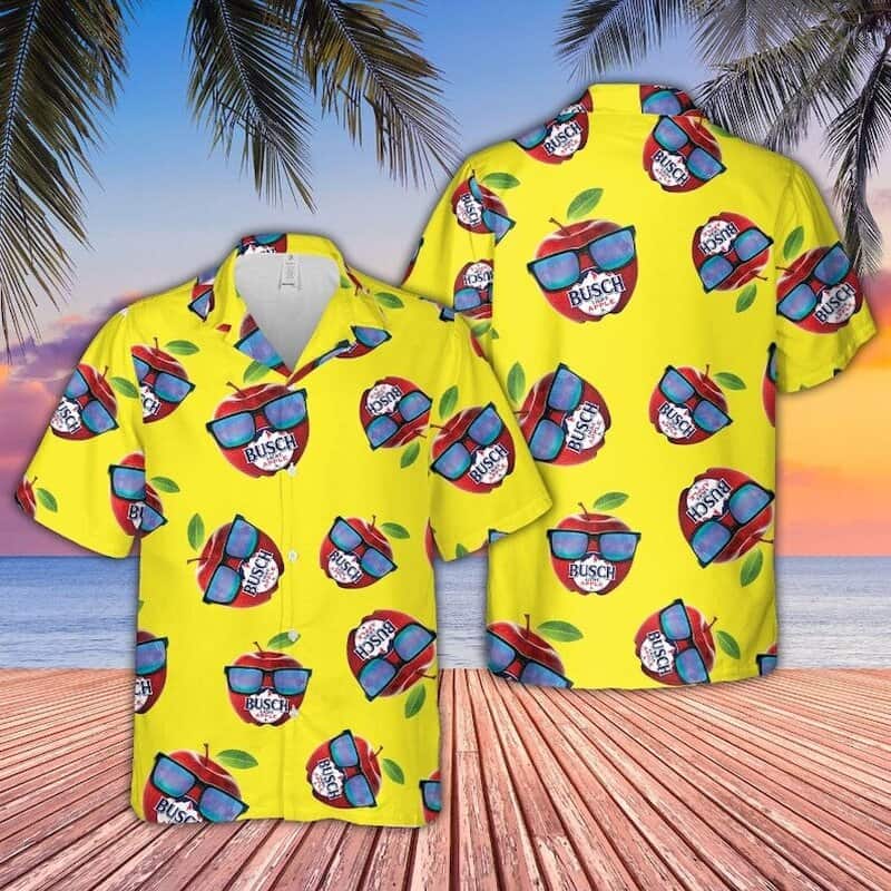 Cool Busch Light Apple Hawaiian Shirt Cool Busch Light Apple Hawaiian Shirt